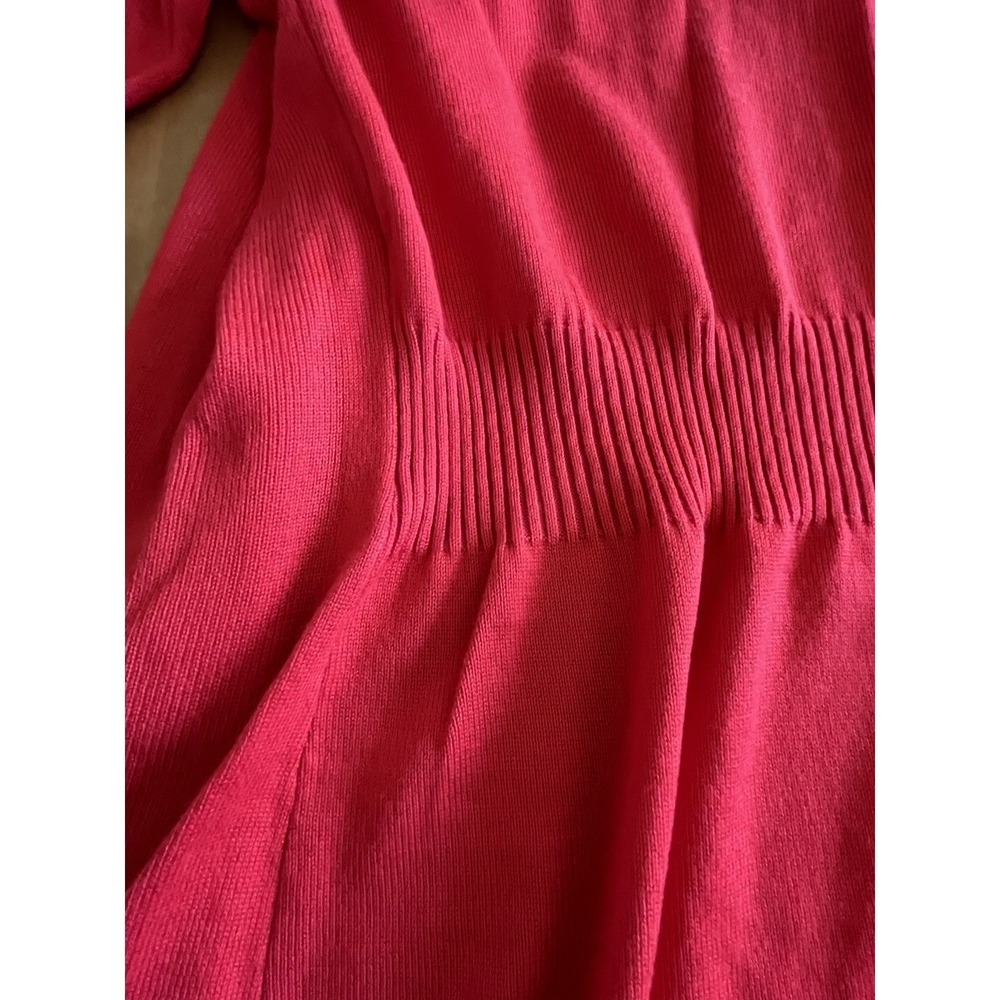 Magaschoni Women Cardigan Size XS Red Open Front Tie Sleeve Luxury Knit Sweater - Picture 13 of 13